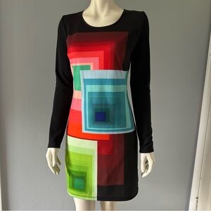 NWT Desigual Multicolor Long Sleeve Dress size Small